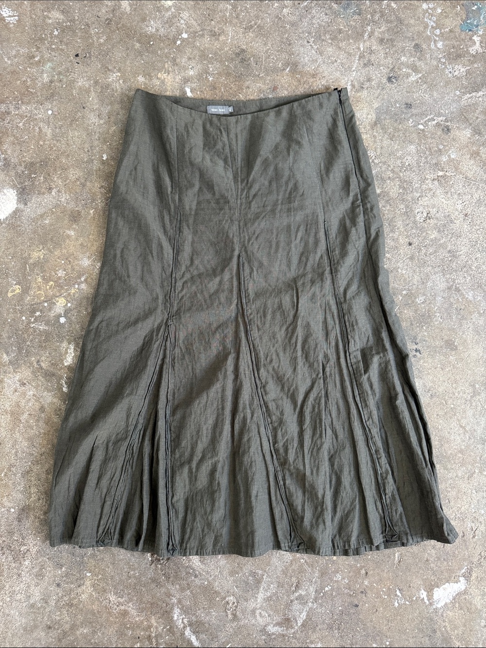 Women's Olive Green Maxi Skirt